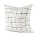 Suzanne White & Black Square Pattern Decorative Pillow Cover