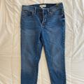 Madewell Jeans | Madewell 9” Mid Rise Skinny Crop In Tencel Wash Nwt | Color: Blue | Size: 29