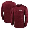 Men's Nike Red Tampa Bay Buccaneers Sideline Velocity Athletic Stack Performance Long Sleeve T-Shirt