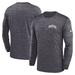 Men's Nike Charcoal Las Vegas Raiders Sideline Velocity Athletic Stack Performance Long Sleeve T-Shirt