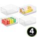 mDesign Stackable Plastic Food Storage Bin, Open Front Plastic | 6.25 H x 12.1 W x 15.2 D in | Wayfair 18670MDK