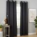 Amalgamated Textiles Sateen Solid Color Room Darkening Grommet Curtain Panels Sateen in Black/Brown | 84 H x 38 W in | Wayfair YA015847DSTVC1 A111