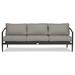 Joss & Main Delaine Outdoor Sofa - Slate/Pebble Gray Metal/Rust - Resistant Metal/Sunbrella® Fabric Included in Gray/Black | Wayfair