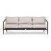 Joss & Main Delaine Outdoor Sofa - Slate/Pebble Gray Metal/Rust - Resistant Metal/Sunbrella® Fabric Included in Gray/Black | Wayfair