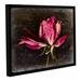 Gracie Oaks 'Red Rose' by Sia Aryai Framed Photographic Print Canvas in Black/Green/Red | 14 H x 18 W x 2 D in | Wayfair LFMF1341 39711644