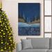 The Holiday Aisle® Winter Sky Premium Gallery Wrapped Canvas - Ready To Hang Canvas, Solid Wood in Black/Blue/Green | 27 H x 18 W x 1 D in | Wayfair