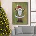 The Holiday Aisle® Holiday Santa II Premium Gallery Wrapped Canvas - Ready To Hang Metal in Black/Blue/Green | 48 H x 32 W x 1 D in | Wayfair