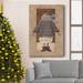 The Holiday Aisle® Noel Snowman Premium Gallery Wrapped Canvas - Ready To Hang Canvas, Solid Wood in Black/Blue/Green | 27 H x 18 W x 1 D in | Wayfair