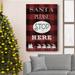 The Holiday Aisle® Santa Stop Premium Gallery Wrapped Canvas - Ready To Hang Canvas, Solid Wood in Black/Blue/Green | 27 H x 18 W x 1 D in | Wayfair