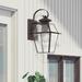 Lark Manor™ Amiree 1 - Bulb Outdoor Wall Lantern Brass/Glass/Metal in Brown | 12.5 H x 7.5 W x 8.5 D in | Wayfair 64808C2298B845019AFB8653D18BFC90