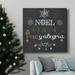 The Holiday Aisle® Noel-Premium Gallery Wrapped Canvas - Ready To Hang Canvas, Solid Wood in Black/Blue/Green | 10 H x 10 W in | Wayfair