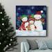 The Holiday Aisle® Festive Lights II-Premium Gallery Wrapped Canvas - Ready To Hang Canvas, Solid Wood in Black/Blue/Green | 10 H x 10 W in | Wayfair