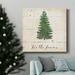 The Holiday Aisle® Tis The Season Pine-Premium Gallery Wrapped Canvas - Ready To Hang Canvas, in Black/Blue/Green | 16 H x 16 W x 1 D in | Wayfair