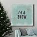 The Holiday Aisle® Let It Snow-Premium Gallery Wrapped Canvas - Ready To Hang Metal in Black/Blue/Green | 40 H x 40 W x 1 D in | Wayfair