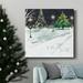 The Holiday Aisle® Paris Joy-Premium Gallery Wrapped Canvas - Ready To Hang Canvas, Solid Wood in Black/Blue/Green | 16 H x 16 W x 1 D in | Wayfair