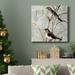 The Holiday Aisle® Winter Birds Peace-Premium Gallery Wrapped Canvas - Ready To Hang Canvas, in Black/Blue/Green | 24 H x 24 W x 1 D in | Wayfair