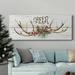 The Holiday Aisle® Rustic Cheer Premium Gallery Wrapped Canvas - Ready To Hang Canvas, Solid Wood in Black/Blue/Green | 30 H x 12 W x 1 D in | Wayfair