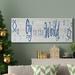 The Holiday Aisle® Oy To The World Premium Gallery Wrapped Canvas - Ready To Hang Canvas, in Black/Blue/Green | 50 H x 20 W x 1 D in | Wayfair