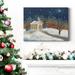 The Holiday Aisle® Spirits Bright- Premium Gallery Wrapped Canvas - Ready To Hang Canvas, in Black/Blue/Green | 20 H x 16 W x 1 D in | Wayfair