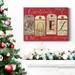 The Holiday Aisle® Noel Tags- Premium Gallery Wrapped Canvas - Ready To Hang Metal in Black/Blue/Green | 32 H x 24 W x 1 D in | Wayfair