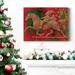 The Holiday Aisle® Santa- Premium Gallery Wrapped Canvas - Ready To Hang Canvas, Solid Wood in Black/Blue/Green | 20 H x 16 W x 1 D in | Wayfair