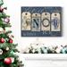 The Holiday Aisle® Snow Tags- Premium Gallery Wrapped Canvas - Ready To Hang Metal in Black/Blue/Green | 32 H x 24 W x 1 D in | Wayfair