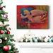 The Holiday Aisle® Angel- Premium Gallery Wrapped Canvas - Ready To Hang Metal in Black/Blue/Green | 40 H x 30 W x 1 D in | Wayfair