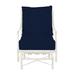 Summer Classics Monaco Patio Chair w/ Cushions in White | 36.75 H x 26 W x 34.25 D in | Wayfair 342594+C389H6458N