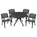 Charlton Home® Dionatta Round 4 - Person 42" Long Aluminum Outdoor Dining Set Metal in Black | 30 H x 42 W x 42 D in | Wayfair