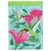 Arlmont & Co. Flag Hummingbirds 13x18, Polyester in Blue/Green/Pink | 18 H x 13 W in | Wayfair 8D00119F6F1D41EB982EFC8015717AEF