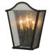 2nd Ave Lighting Austin 3 - Light Flush Mount Scone Glass/Metal in Gray/Black | 14 H x 12 W x 5.5 D in | Wayfair 116714.075U.SM