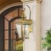 Lark Manor™ Afizah Outdoor Wall Lantern Brass/Glass/Metal in Yellow | 29 H x 10.63 W x 12.5 D in | Wayfair 1CCE556DCF494C2CBF50ACBA7D71B681