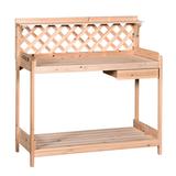 Arlmont & Co. Gaschler Fir Potting Bench Wood in Brown | 45 H x 44 W x 20 D in | Wayfair D42FF409B3664038A4DFEB5C7779609B