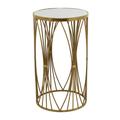 Everly Quinn 24" Tall Glass Frame End Table Glass in Gray/White/Yellow | 24 H x 14.2 W x 13.85 D in | Wayfair 2DCAA2E3C2D14343B052BB530769FB04