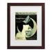 Trinx Vintage Apple Collection 'Art Deco Music Sheet' Matted Framed Art Canvas in Black/Green | 16.75 H x 13.75 W x 0.75 D in | Wayfair