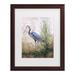 Rosecliff Heights Jean Plout 'In The Reeds Blue Heron' Matted Framed Art Canvas in Blue/Green/White | 16.75 H x 13.75 W x 0.75 D in | Wayfair