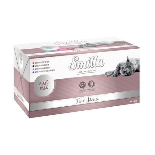 8x100g Mixed Pack Fine Menu Smilla Wet Cat Food