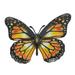 16 Inch Metal Spotted Butterfly Wall Hanging Sculpture - Multi-Color - 16.5 X 12.25 X 0.25 inches