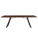 Nottingham 80-Inch Acacia Wood Dining Table in Walnut Finish - Brown