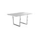 Dining Table, 60" Rectangular, Kitchen, Dining Room, Metal, Laminate, Chrome, Contemporary, Modern - Silver