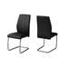 Dining Chair, Set Of 2, Side, Upholste Kitchen, Dining Room, Pu Leather Look, Metal, Chrome, Contemporary, Modern