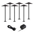 Kobe Bronze 8-Piece Outdoor LED Landscape Lighting Set