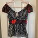 Anthropologie Tops | Anthropologie Vanessa Virginia Peplum Top With Floral Pattern Size 2 | Color: Blue/Orange | Size: 2
