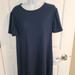 Lularoe Dresses | Lularoe Navy Ribbed Roselyn Dress Sz M | Color: Blue | Size: M