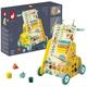 Janod - Tropik Multi-Activity Trolley - Wooden Walker/Cart - 6-Activity Educational Toy - Silent Wheels and Stop Nuts - FSC-Certified - Water-Based Paint - 1 Year + - J08269