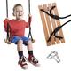 Wood swings, Arc Wooden swing,Hanging Swing Seat for Adult Kids Children Swing Chair Indoor and Outdoor Garden Yard Play (Black)