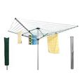 U.saf 60/50/40m 4 Arm Rotary Airer Outdoor Dryer With Cover Washing Line With Ground Socket (60 meter)