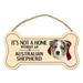 Imagine This Company It's Not a Home without Our Austrailian Shepherd Bone Shaped Wood Breed Sign in Black/Brown | 7 H x 10 W x 0.5 D in | Wayfair