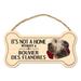 Imagine This Company It's Not a Home without Our Bouvier Des Flandres Bone Shaped Wood Breed Sign in Black/Gray | 7 H x 10 W x 0.5 D in | Wayfair