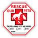 Imagine This Company Rescue Our Pets Garden Sign Resin/Plastic | 17 H x 8 W x 0.75 D in | Wayfair S3938